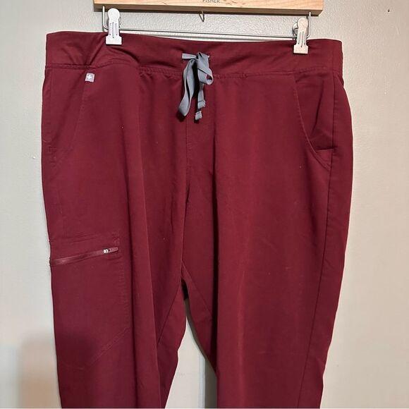 Figs Maroon Zamora Burgundy Joggers sz XL - Picture 3 of 8